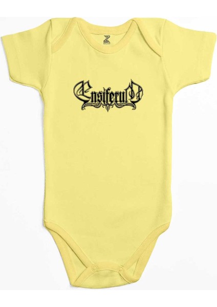 Ensiferum Logo Sarı Renk Bebek Body Zıbın