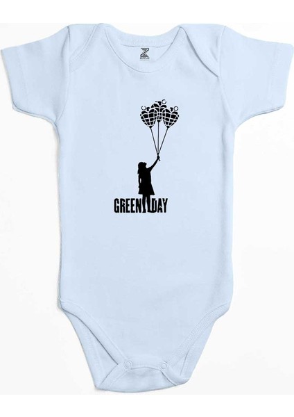 Green Day Girl Mavi Renk Bebek Body Zıbın