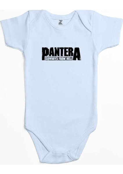 Pantera Cowboys From Hell 2 Mavi Renk Bebek Body Zıbın