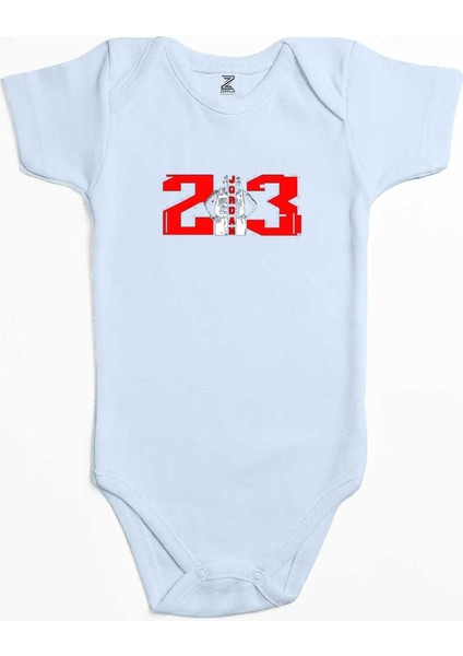 Michael Jordn 23 Mavi Renk Bebek Body Zıbın