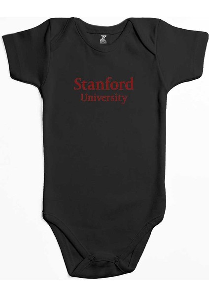 Stanford University Red Siyah Renk Bebek Body Zıbın