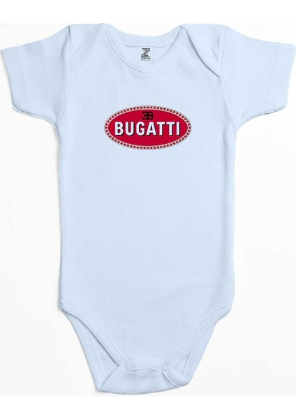 Bugati 3b Logo Mavi Renk Bebek Body Zıbın