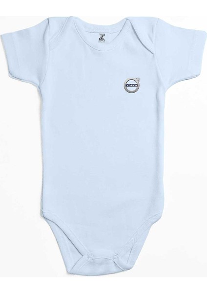 Volvo Logo 2 Mavi Renk Bebek Body Zıbın