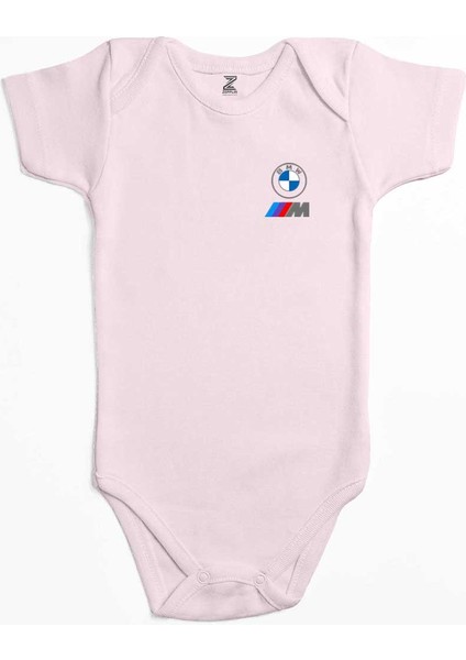 Bmw Logo M Power Pembe Renk Bebek Body Zıbın