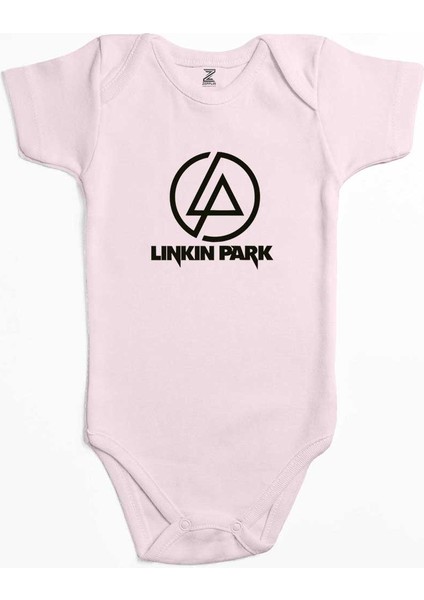 Linkin Park Logo Pembe Renk Bebek Body Zıbın
