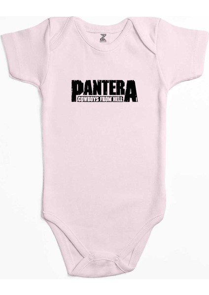 Pantera Cowboys From Hell 2 Pembe Renk Bebek Body Zıbın