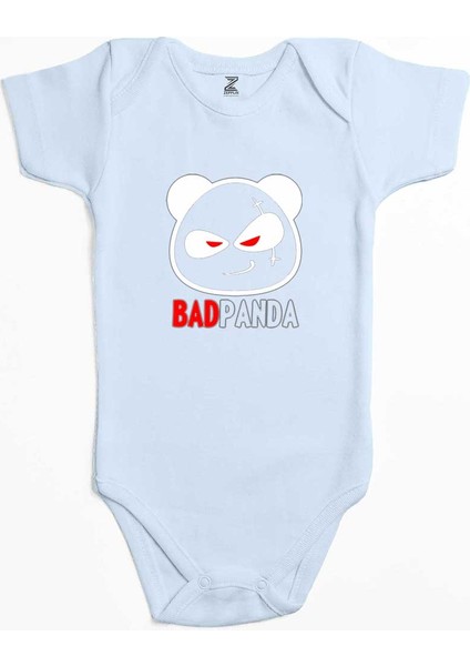 Baby Bad Panda Mavi Renk Bebek Body Zıbın