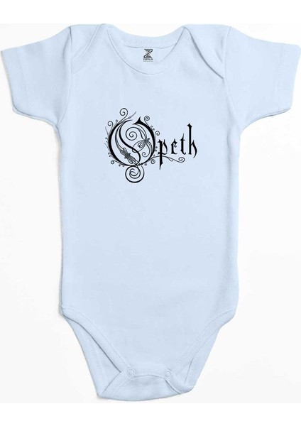 Opeth Logo Classic 2 Mavi Renk Bebek Body Zıbın
