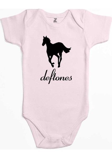 Deftones Pony Pembe Renk Bebek Body Zıbın