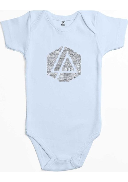 Linkin Park Sleeveless Mavi Renk Bebek Body Zıbın