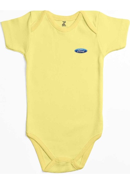 Ford Logo Sarı Renk Bebek Body Zıbın