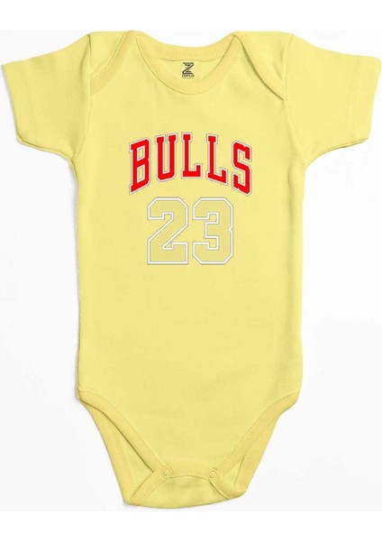 Chicago B. 23 Sarı Renk Bebek Body Zıbın