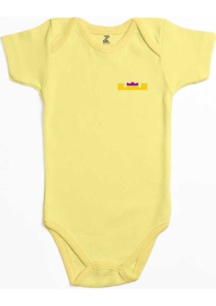 Lebron J. Logo Color Sarı Renk Bebek Body Zıbın