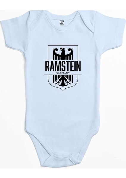 Rammstein Germany Mavi Renk Bebek Body Zıbın
