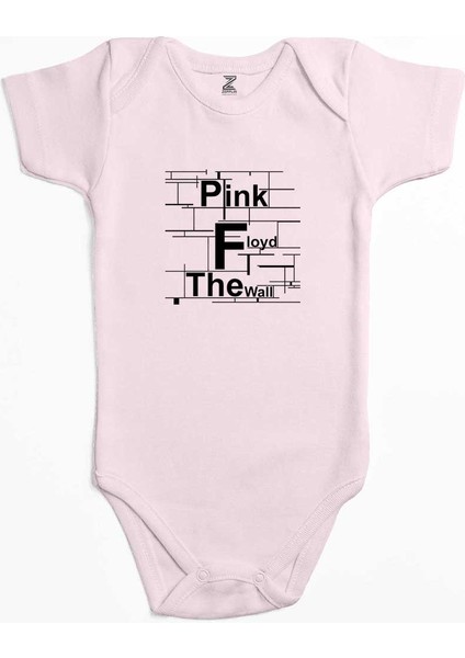 Pink Floyd The Wall Pembe Renk Bebek Body Zıbın