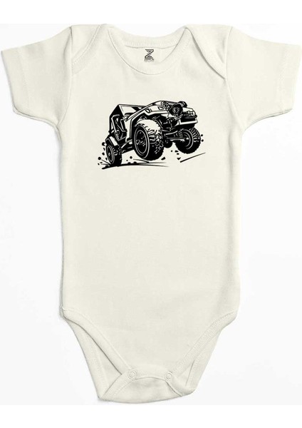Jeep Off Road Ekru Renk Bebek Body Zıbın