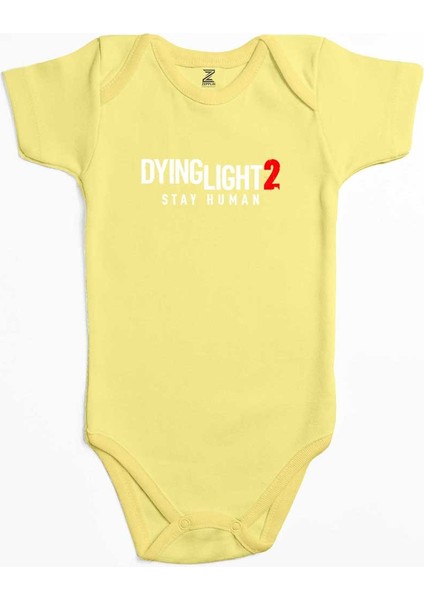 Dying Light Logo Sarı Renk Bebek Body Zıbın