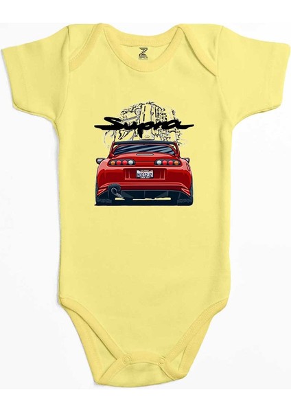 Toyota Supra 2jz Sarı Renk Bebek Body Zıbın