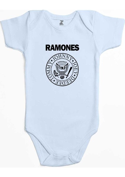 Ramones Look Out Below Mavi Renk Bebek Body Zıbın