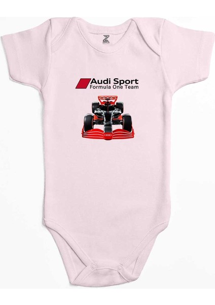 F1 Audi Sport Formula Pembe Renk Bebek Body Zıbın