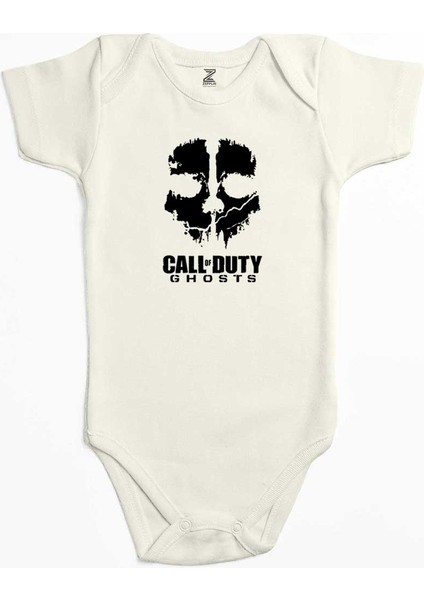 Call Of Duty Black Ghosts Ekru Renk Bebek Body Zıbın