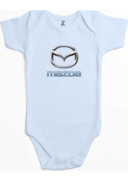 Mazda Logo Mavi Renk Bebek Body Zıbın