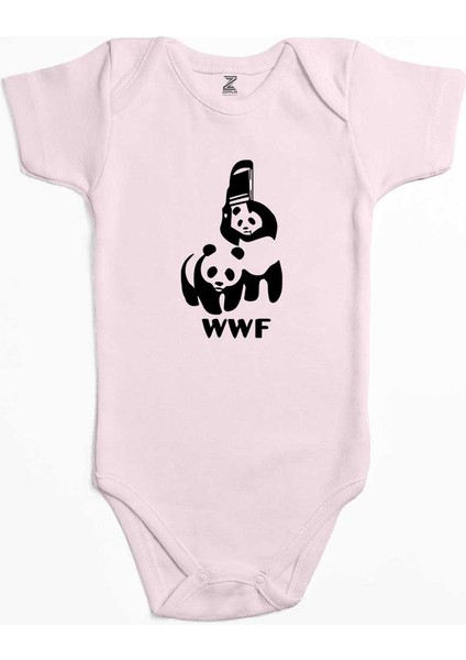 Ufc Wwf Panda Pembe Renk Bebek Body Zıbın