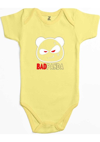 Baby Bad Panda Sarı Renk Bebek Body Zıbın