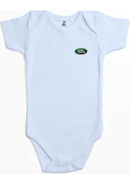 Land Rover Logo Mavi Renk Bebek Body Zıbın