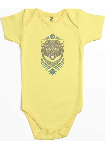 Bear Forest Lord Sarı Renk Bebek Body Zıbın