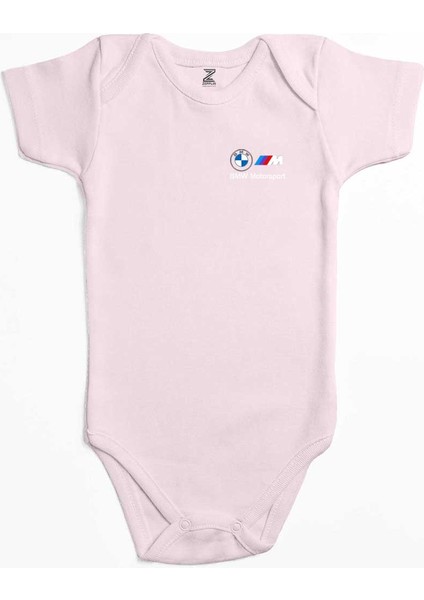 Bmw Logo M Power Motorsport 2 Pembe Renk Bebek Body Zıbın