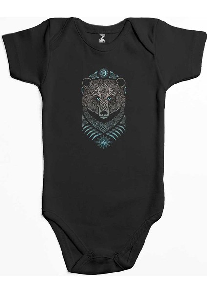 Bear Forest Lord Siyah Renk Bebek Body Zıbın