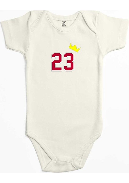 Michael Jordn 23 King Ekru Renk Bebek Body Zıbın