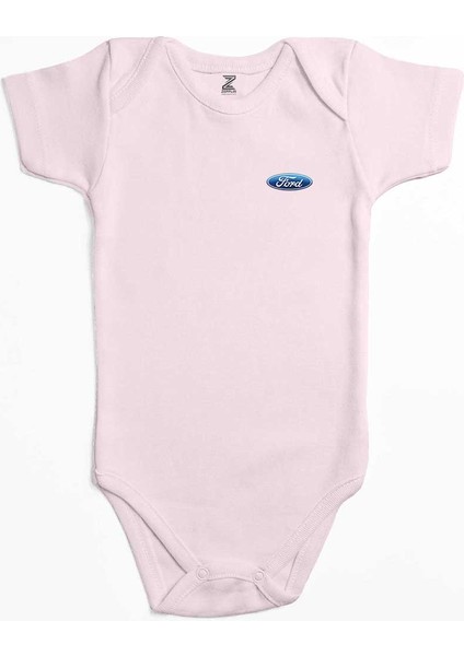 Ford Logo Pembe Renk Bebek Body Zıbın