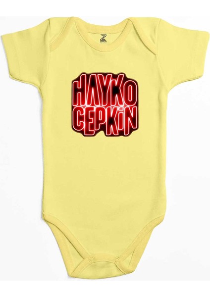 Hayko Cepkin Neon Sarı Renk Bebek Body Zıbın