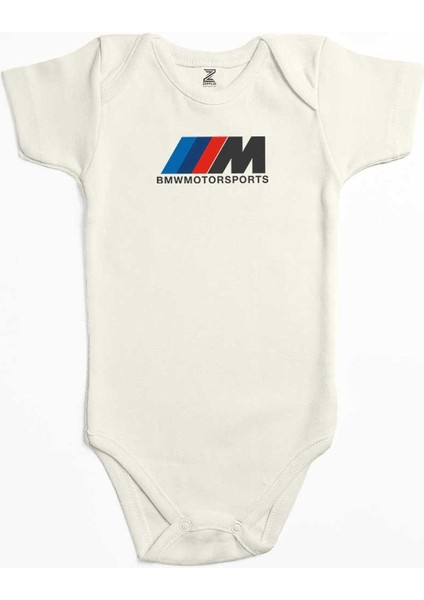 Bmw M Power Motorsport Ekru Renk Bebek Body Zıbın