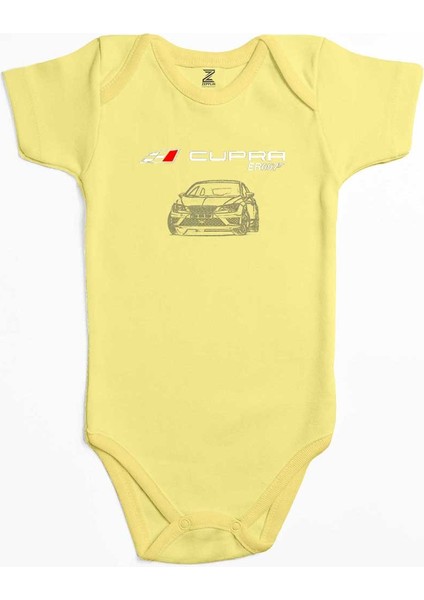 Seat Leon Cupra ER007 Sarı Renk Bebek Body Zıbın