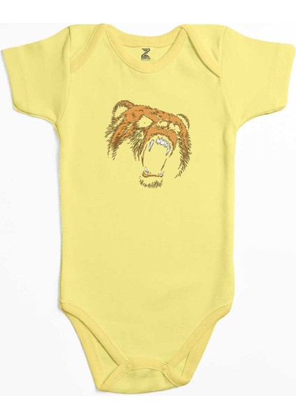 Grizzly Bear Sarı Renk Bebek Body Zıbın