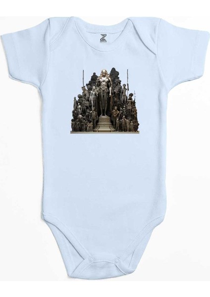 Human History Mavi Renk Bebek Body Zıbın