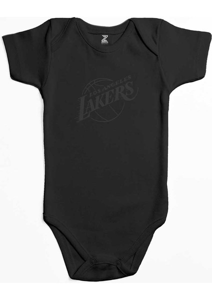 Los Angels Lakers Grey Silhouette Siyah Renk Bebek Body Zıbın