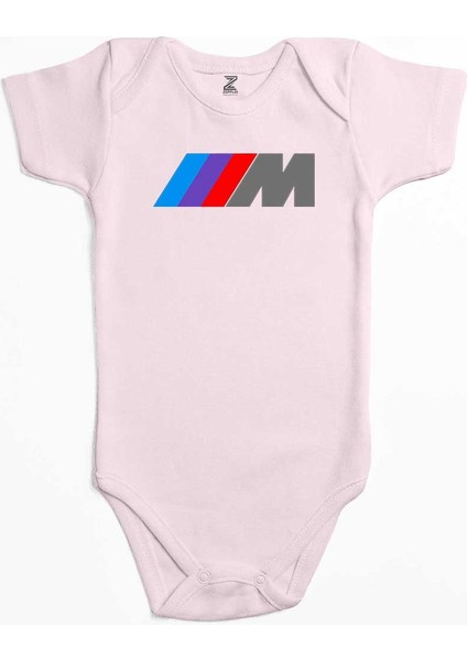 Bmw M Power Logo Pembe Renk Bebek Body Zıbın