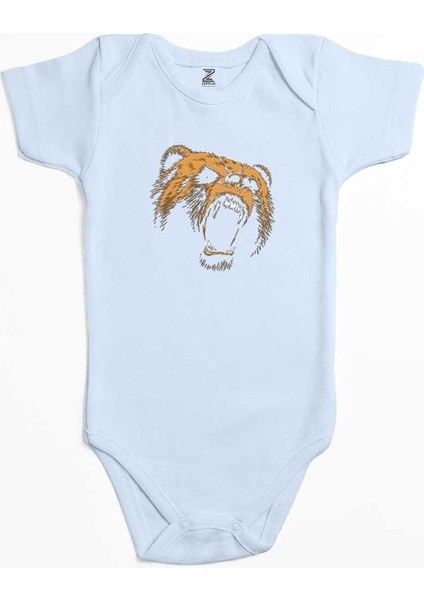 Grizzly Bear Mavi Renk Bebek Body Zıbın