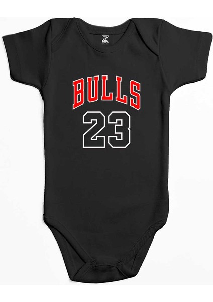 Chicago B. 23 Siyah Renk Bebek Body Zıbın