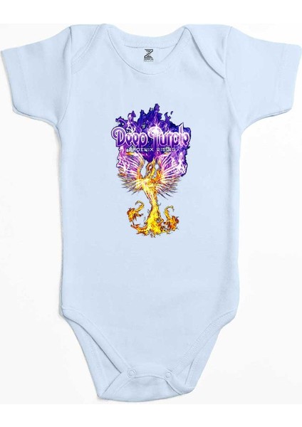 Deep Purple Phoenix Rising Mavi Renk Bebek Body Zıbın