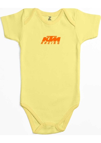Ktm Racing Orange Logo Sarı Renk Bebek Body Zıbın