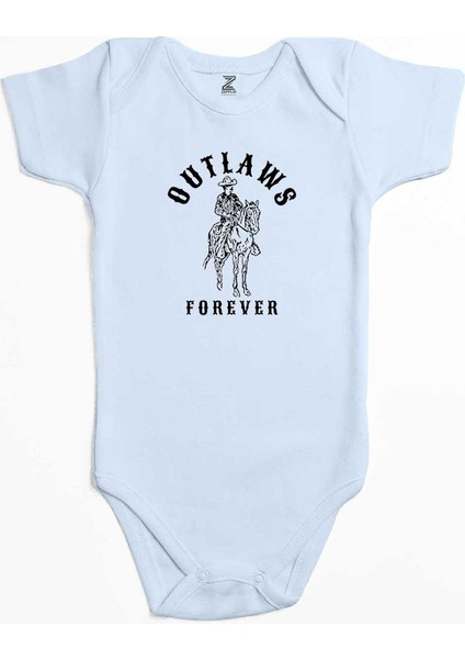 Red Dead Redemption 2 Outlaws Forever Mavi Renk Bebek Body Zıbın