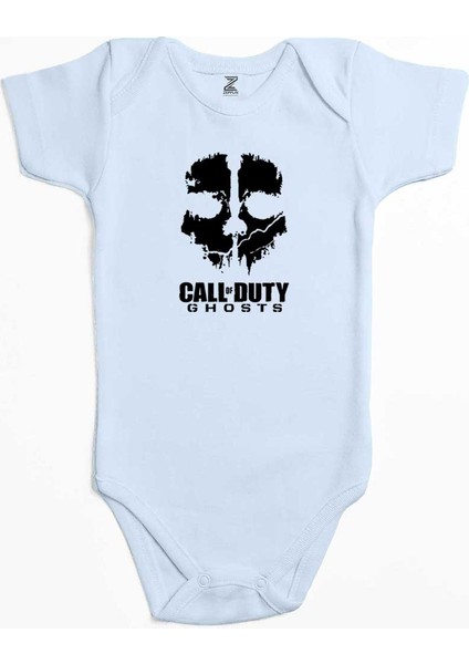 Call Of Duty Black Ghosts Mavi Renk Bebek Body Zıbın