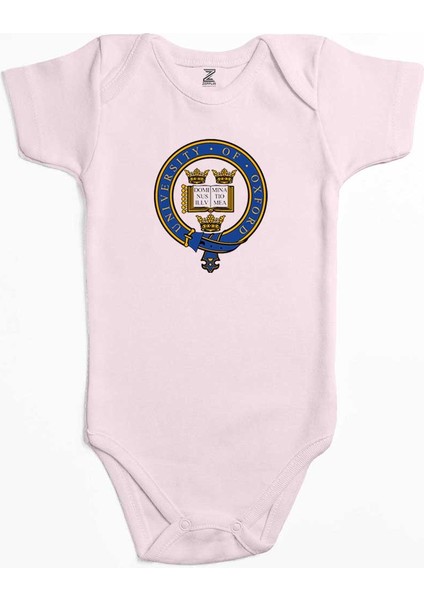 University Of Oxford Logo Pembe Renk Bebek Body Zıbın