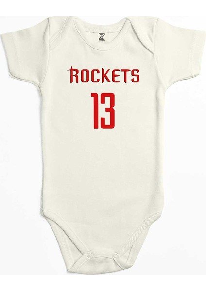 James H. Rockets Ekru Renk Bebek Body Zıbın