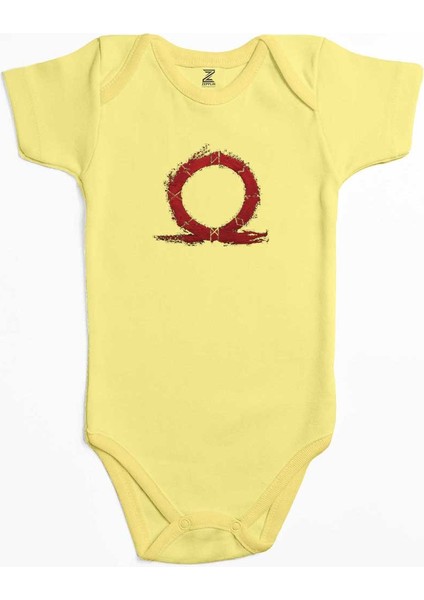 God Of War Ragnarok Red Omega Sarı Renk Bebek Body Zıbın